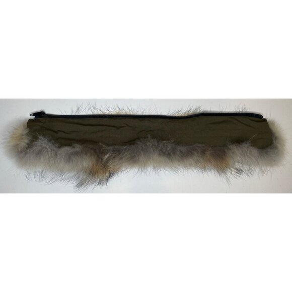 Canada Goose coyote fur trim replacement Green authentic collar S/ M NWOT - Picture 3 of 10